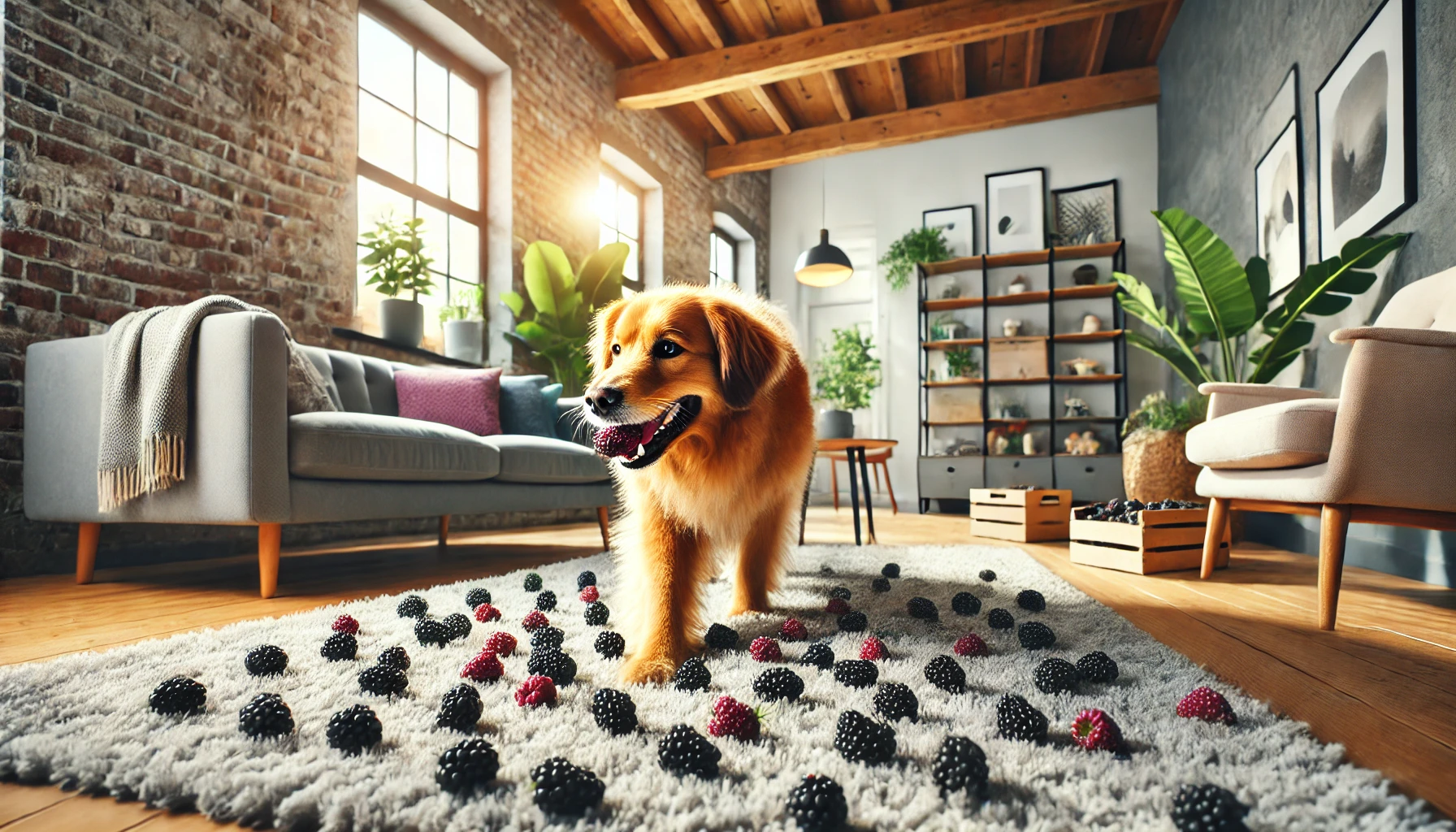 Dogs Eat Blackberries