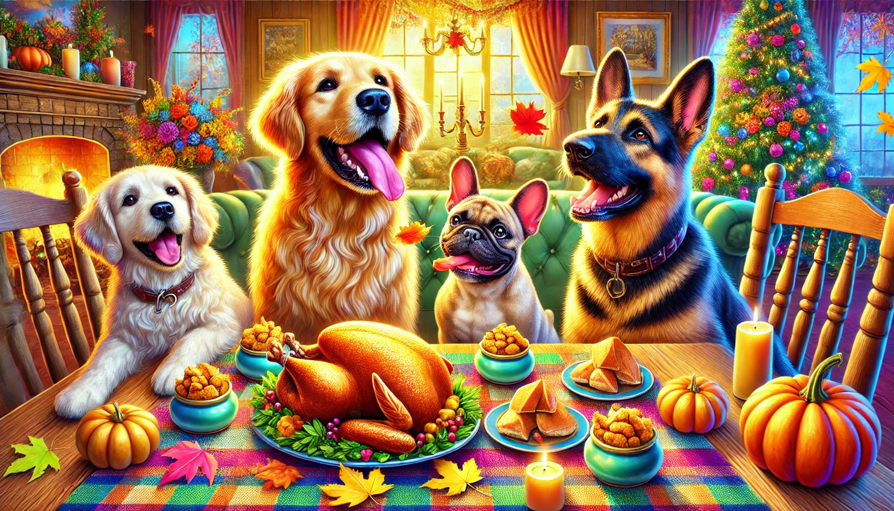 Dogs Eat Turkey