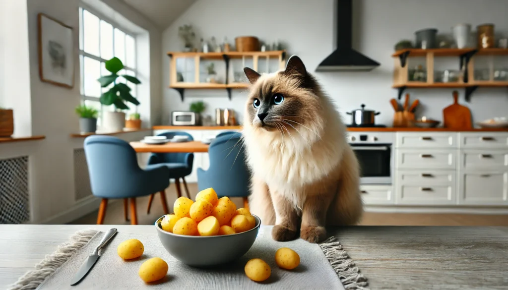 Cats Eat Potatoess