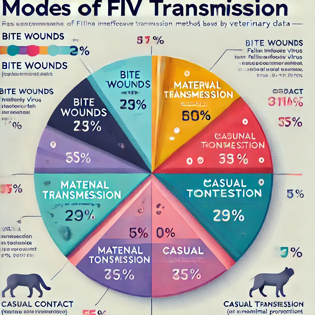 Percentage breakdown of FIV