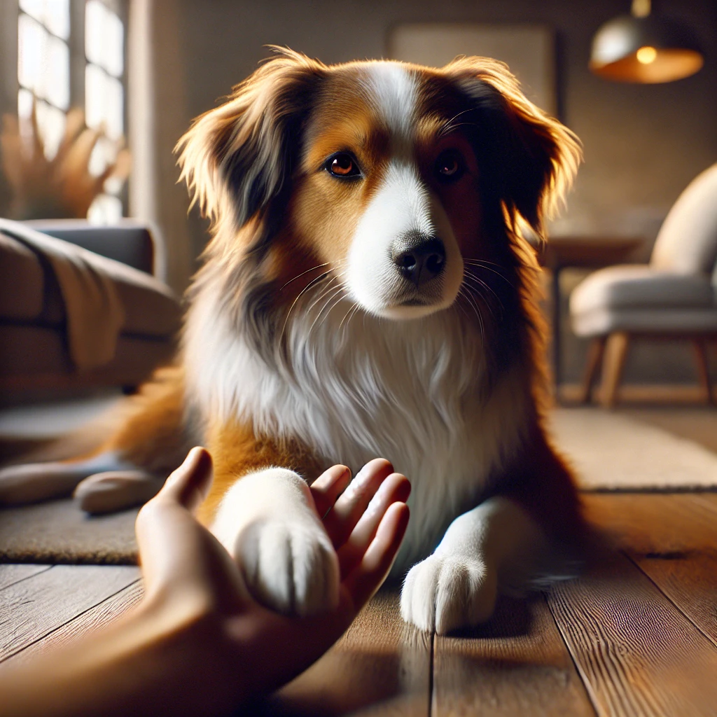 why dogs put their paws on people