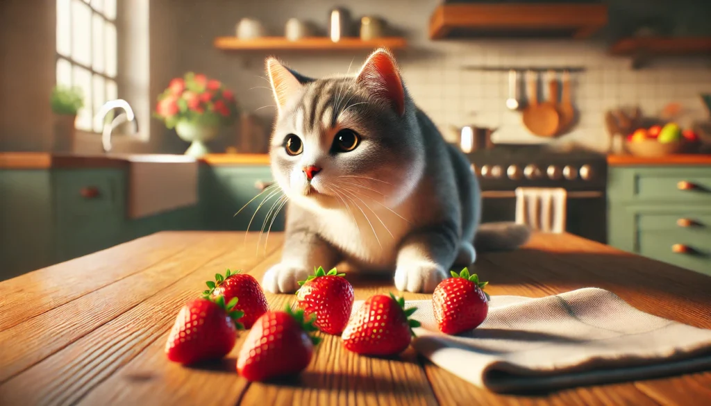 Cats Eat Strawberriess