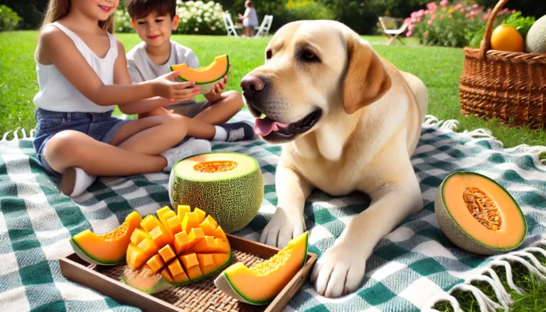 Dogs Eat Cantaloupe