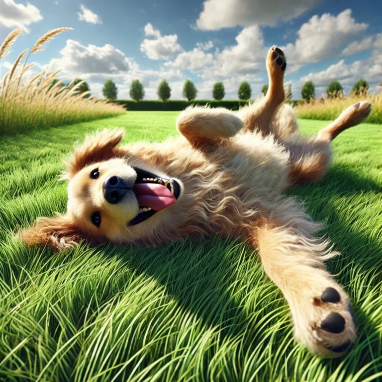 Dogs Roll in the Grass