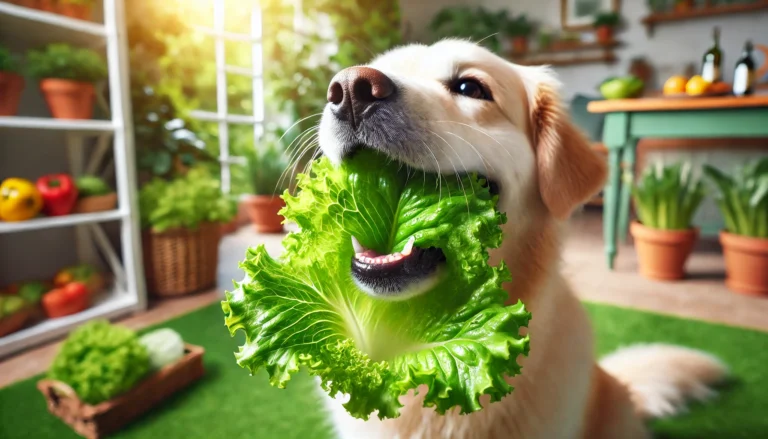 dogs eat lettuce